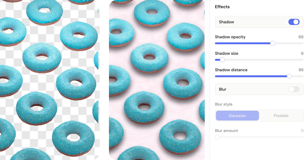 Add Shadows and Blur